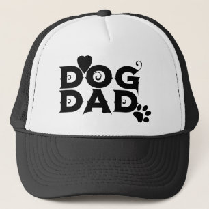 Boné Pai de cachorro logotipo groovy coração pata Dia d