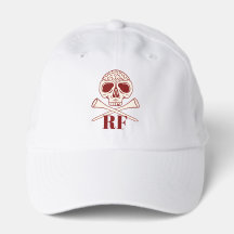 Pai de Golfe Engraçado Monograma Crânio Retro com 