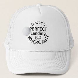 Boné Pai Engraçado Golf Humor Moderna Típografia Negra