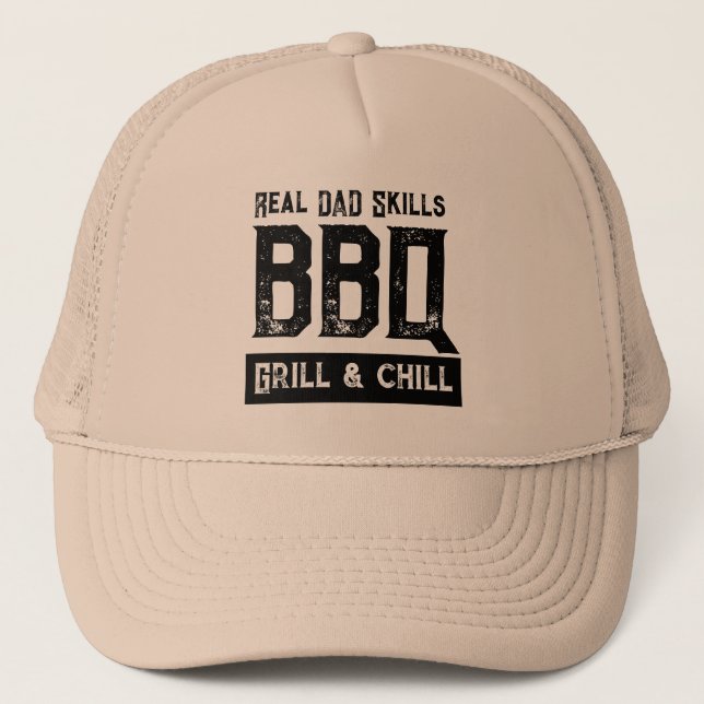 Boné Pai Grillmaster chapéu de caminhoneiro engraçado (Frente)