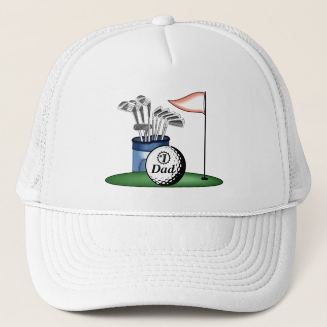 Boné Pai/mamã/filho do número um… Golfe personalizado (Frente)
