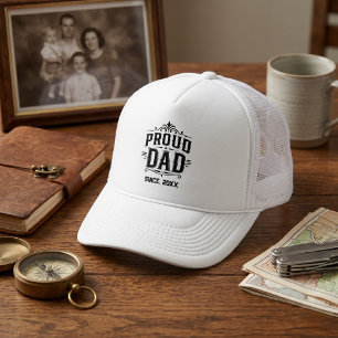 Boné Pai Orgulhoso Desde Ano Personalizado Novo Pai