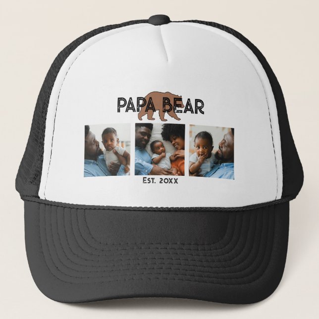 Boné Pai Urso Pai Ano de Fundação 3 Foto (Frente)