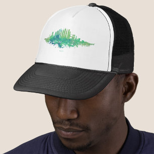 Boné Paisagem urbana da cidade de Nova York em aquarela
