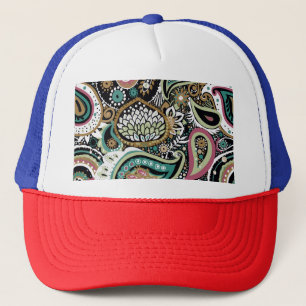 Boné Paisley asiático: design moderno sem costura.