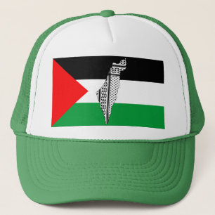 Boné Palestina - Bandeira e Mapa com Padrão Keffiyeg
