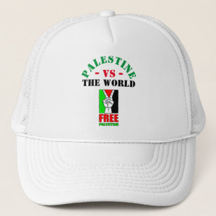 Boné Palestina Vs O Mundo. Free Palestine Trucker Hat