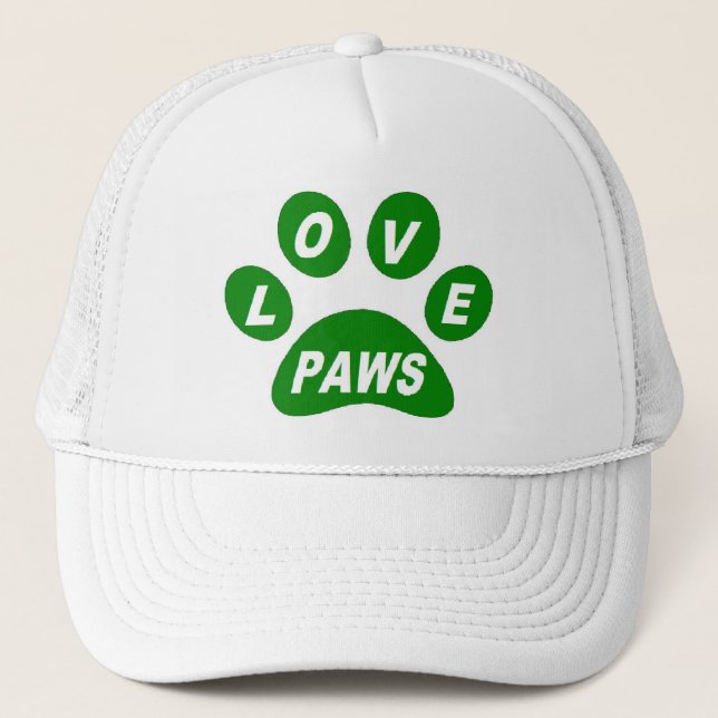 Boné Palhetas de Amor em Paws Green (Frente)