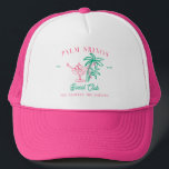 Boné Palm Primavera Social Club | Bachelorette<br><div class="desc">Dê este chapéu adorável às suas damas de nozes para a sua solteira ou fim de semana de casamento! Nossos chapéus divertidos são a maneira perfeita para sua equipe chamar toda a atenção para onde quer que você e suas garotas vão! Adicione seu texto personalizado a este design usando as...</div>