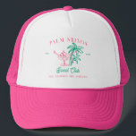 Boné Palm Primavera Social Club | Bachelorette<br><div class="desc">Dê este chapéu adorável às suas damas de nozes para a sua solteira ou fim de semana de casamento! Nossos chapéus divertidos são a maneira perfeita para sua equipe chamar toda a atenção para onde quer que você e suas garotas vão! Adicione seu texto personalizado a este design usando as...</div>