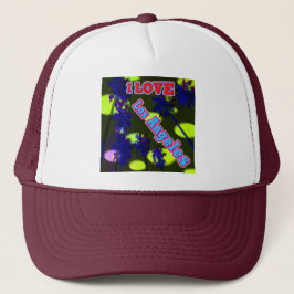 Boné "Palm Sky: EU AMO Los Angeles 3" Chapéu