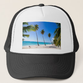 Boné Palmeiras na praia de Isla Saona