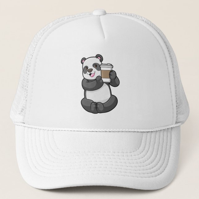 Boné Panda com café para ir (Frente)