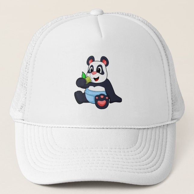 Boné Panda como bebê com Bambus (Frente)