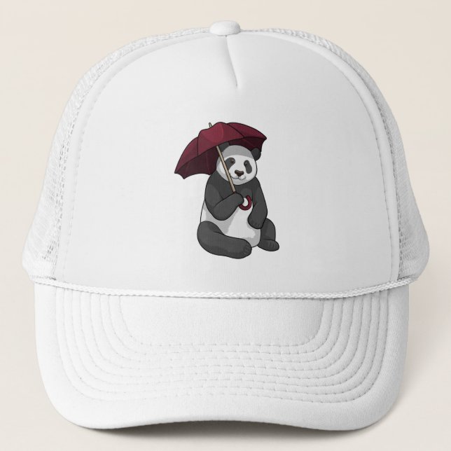 Boné Panda em Chuva com Guarda-chuvas (Frente)