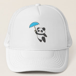 Boné Panda na Chuva com Guarda-chuva