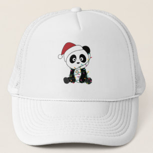 Boné Panda Natal Neve Animais de inverno Pandas