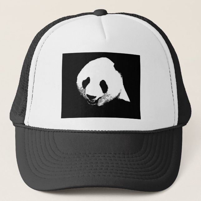 Boné Panda Preta e Branca (Frente)