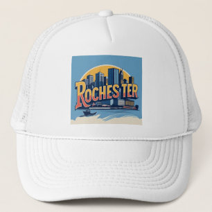 Boné Panorama Urbano da Cidade de Rochester Nova York E