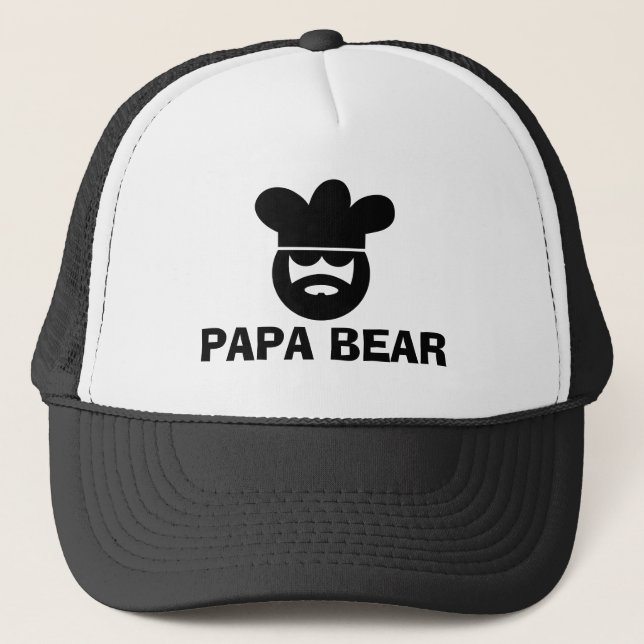 Boné Papá de CHURRASCO de urso para homens (Frente)