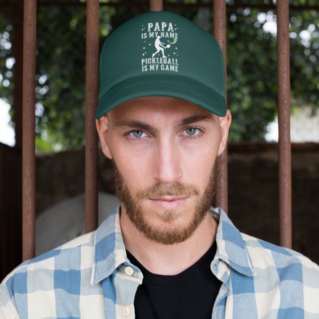 Boné PAPA é meu nome PICKLEBALL é meu presente de jogo  (Criador carregado)