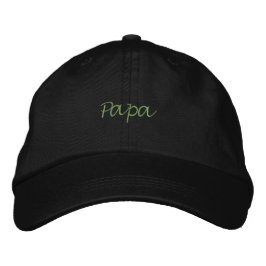 Boné Papa Nome Impresso Bonito Pai Gorro Preto