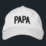 Boné Papa Simple Trendy Modern Typografia Personalizada<br><div class="desc">Papa Simple Trendy Modern Typografia Personalizada Bordered Baseball apresenta o simples texto bordado "Papa". Perfeito como presente para o papai para Dia de os pais,  Natal,  aniversário e muito mais. Criado pelo Evco Studio www.zazzle.com/store/evcostudio</div>