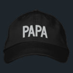 Boné Papa Simple Trendy Modern Typografia Personalizada<br><div class="desc">Papa Simple Trendy Modern Typografia Personalizada Bordered Baseball apresenta o simples texto bordado "Papa". Perfeito como presente para o papai para Dia de os pais,  Natal,  aniversário e muito mais. Criado pelo Evco Studio www.zazzle.com/store/evcostudio</div>