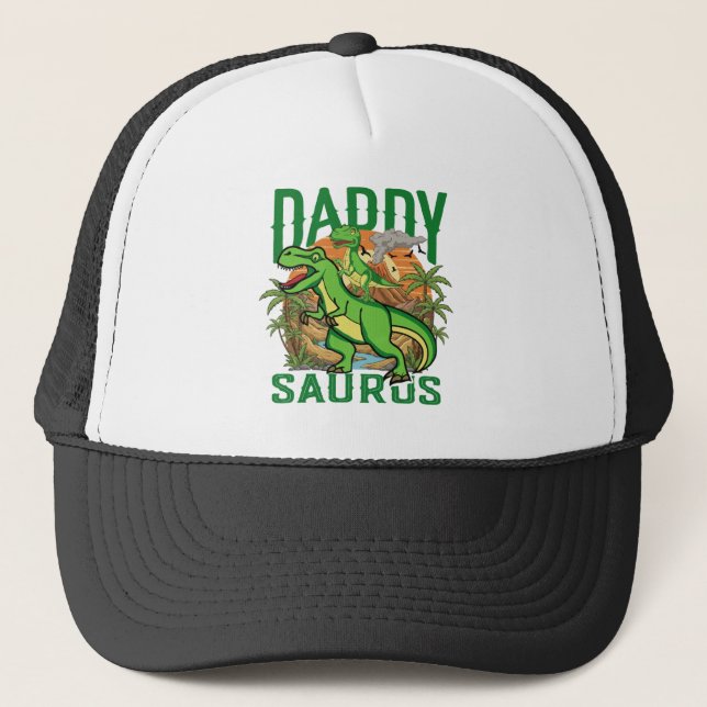 Boné Papai Daddysaurus T-Rex Engraçado | Presente para  (Frente)