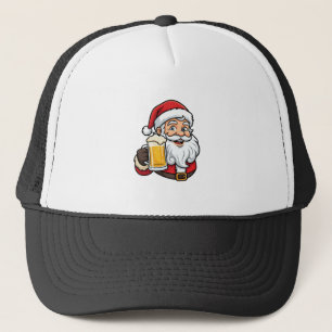 Boné Papai Noel Bebendo Cerveja Gráfico de Natal