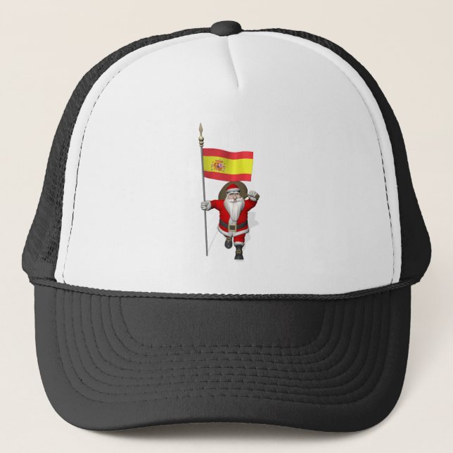 Boné Papai Noel Com Alferes De Espanha (Frente)