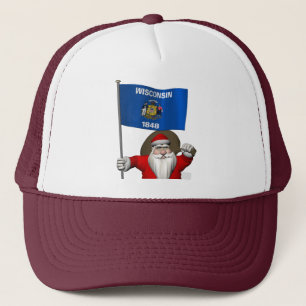Boné Papai Noel Com Alferes De Wisconsin