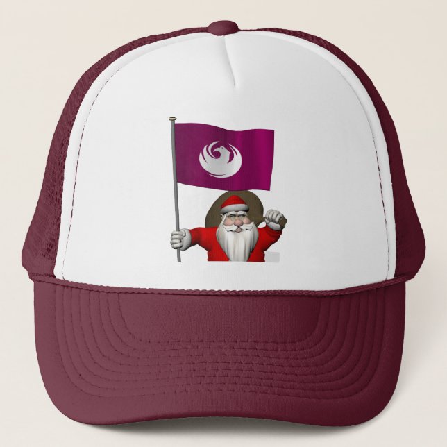 Boné Papai Noel Com Bandeira De Phoenix AZ (Frente)