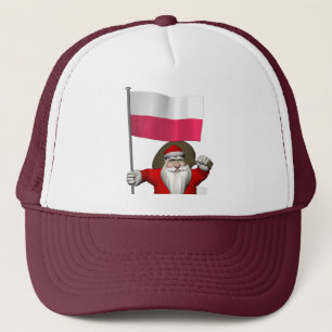 Boné Papai Noel Com Bandeira De Polônia