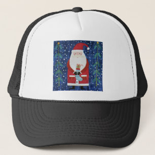 Boné Papai noel com meia