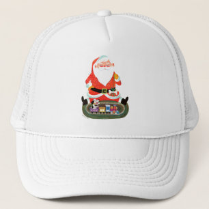 Boné Papai noel com trem