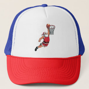 Boné Papai Noel Jogando Basquete Amantes do Esporte de