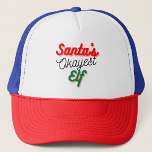 Boné Papai noel Okayest Elf Natal engraçado