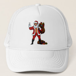 Boné Papai Noel Sarado Sinal de Paz! Abdômen Riscado e
