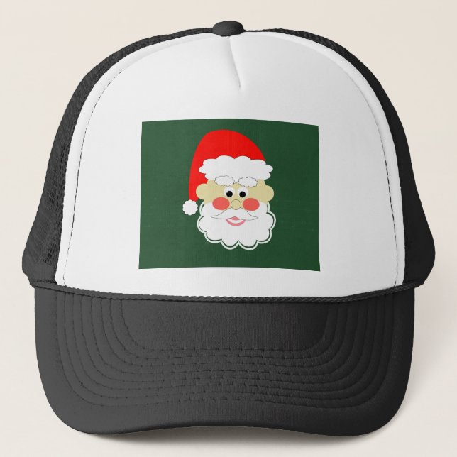Boné papai noel vermelho verde desenho animado (Frente)