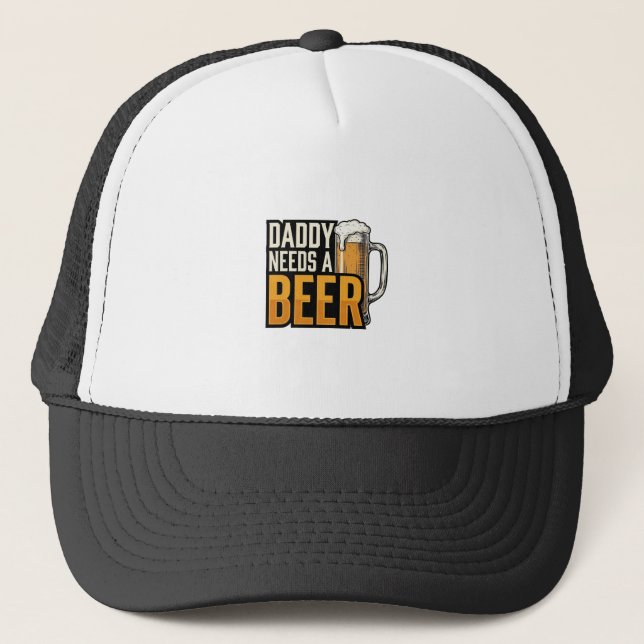 Boné Papai Precisa de uma Cerveja Camisa Vintage_ (Frente)