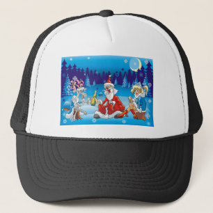Boné Papais noeis de bebados de Natal feio