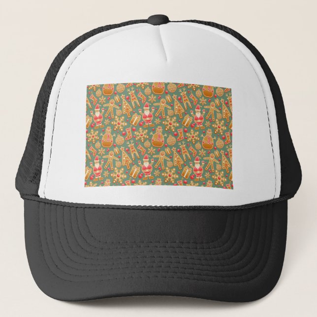 Boné papais noeis de pão de gengibre de natal (Frente)