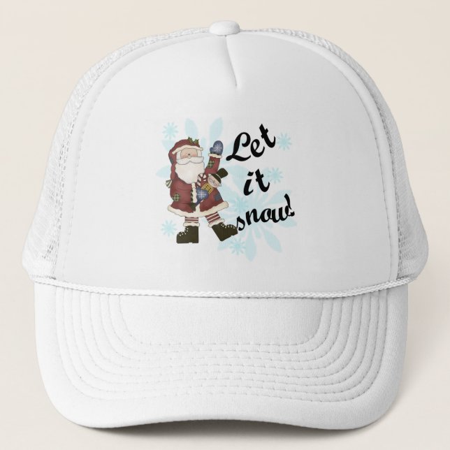 Boné Papais noeis Deixam-na Neve T-shirts e presentes (Frente)