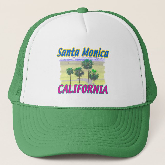 Boné Papais noeis Monica California Palm & Beach Hat (Frente)