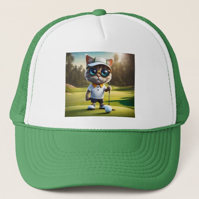 Boné "Par-tee Time: The Legal Cat's Golf Swing!" (Frente)