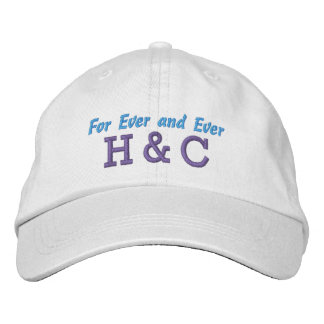 Boné Para Sempre e Sempre Iniciales Personalizadas Azul