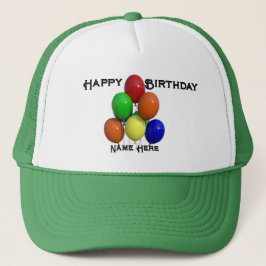 Boné Parabéns brancos e verdes