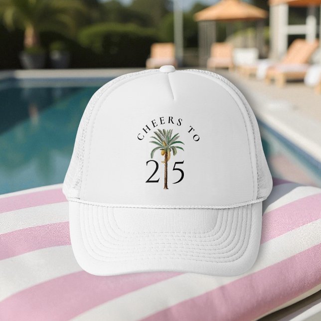 Boné Parabéns pelos 25 anos de Palm Beach Tropical (Criador carregado)
