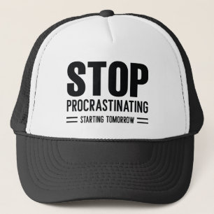 Boné Parar de Procrastinar A Partir De Amanhã